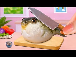 Tiny Fish Recipe 🐟 How to Cook Spicy Mini Puffer Fish Hotpot - Mini Yummy