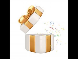 Marketing Gift box frame animation with Canva and Adobe Illustrator. Present, package, confetti.