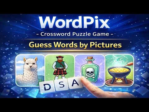 WordPix Crossword Puzzle Gameplay 🧩 | Picture Word Guessing Brain Game (Android)