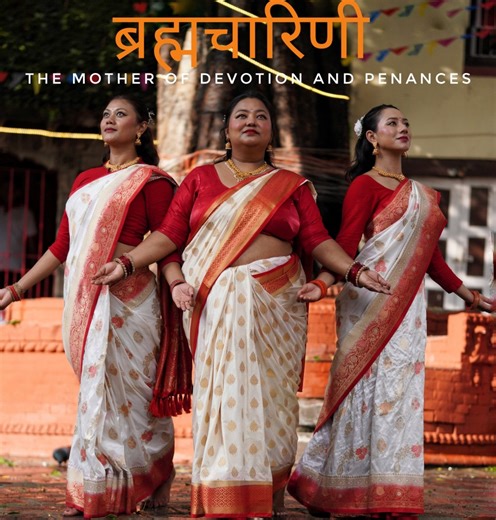 The second devi of navaratri Maa Bramacharini -On this day, the focus is on Goddess Bramacharini, who symbolizes penance, austerity, and self restraint. It is believed that worshipping Bramacharini on this day bestows blessings of peace, prosperity, wealth, knowledge, and wisdom. Ft: Shristi Maharjan Situ Maharjan Videography and Edited by : Swastik Aryal Nepa Dance Academy #fyp*viralefyp* #dashainspecial #Followers @highlight | Nepa Dance Academy