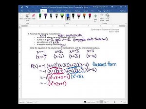Finding Equation of a Fifth Degree Polynomial Given its Roots