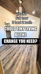 18x60 modular home Tour: 3 Beds, 2 Baths! Could tiny living be the fresh start you're looking for? 📍 1025 W Grizzly Dr, De Kalb, TX 📞 903-219-0869 #HouseHunting #HomesInspo #AffordableHomes #MobileHome #SaddlebrookeLife #TinyHomes #Hometour | SaddleBrooke Life