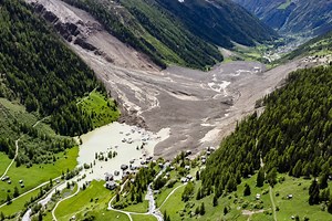 Flood risk threatens Swiss valley after ‘millennium event’ glacier collapse