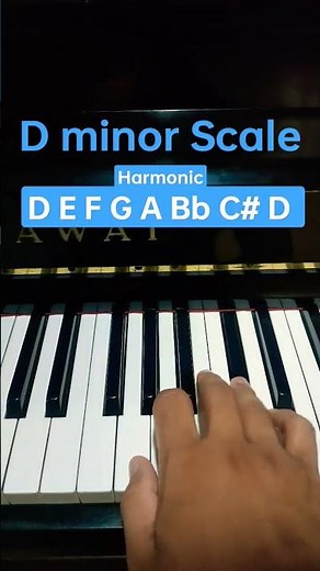 D minor scale (Harmonic) - Piano Tutorial