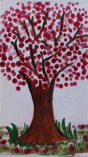 How to draw cherry blossom tree#easy drawing tutorial videos#drawingshorts .