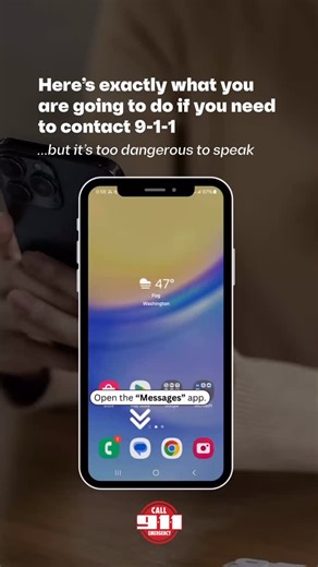 Greater Harris County 9-1-1 Emergency Network on Instagram: "📱If you are ever in a situation where you need to contact 9-1-1 but it’s too dangerous to speak, and you live in Harris and Fort Bend County, Text-to-9-1-1 is available for you to get immediate assistance from police, fire, or medical responders. Check out the video for a step-by-step instructions on how to Text-to-9-1-1 when it’s too dangerous to speak. Call if you can, text if you can’t. #ghc911 #text911 #911saveslives"