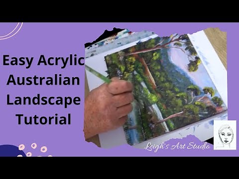 HOW TO PAINT EASY AUSTRALIAN LANDSCAPE WITH ACRYLICS