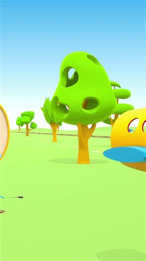 Leo si Truk merakit pesawat dari bagian-bagian. Kartun untuk anak tentang mobil dan truk