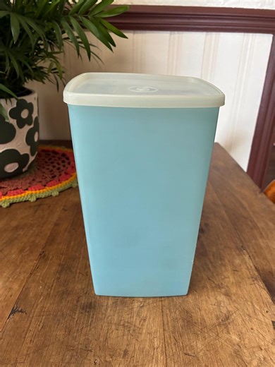Vintage Tupperware Freezer Storage- Pastel Blue Food Container - Etsy