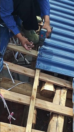 High-speed roof nail gun operation real shot # tool