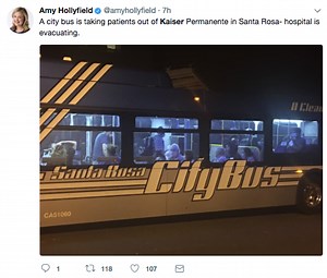 130 patients evacuated from Kaiser hospital in Santa Rosa