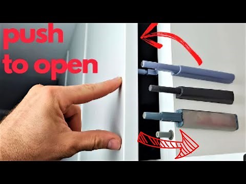 Push to Open Tip on Push Up Opening Accessories Systems Cabinets Drawers DIY