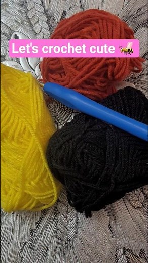 let's crochet a cute Bee 🐝 #crochet #crochetforbeginners