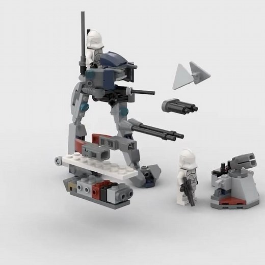 LEGO Star Wars AT-RT Walker and Speeder - Alternate Build of 75372 Clone Trooper & Droid Battle Pack