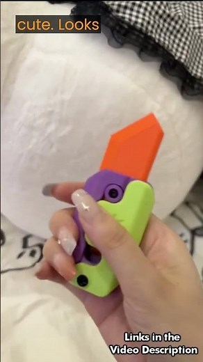 3D Printed Carrot Fidget Toy Knife - The Ultimate Stress Relief Tool