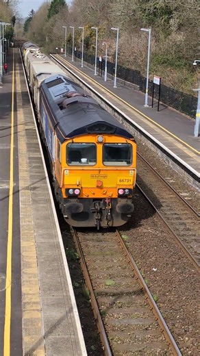 Double Class 66 weed killer train heading west #class66