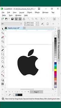 Apple Logo using CorelDRAW to design #logo #coreldraw #tutorial #illustrator
