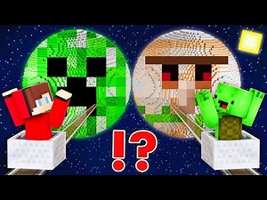 How JJ and Mikey Found Road To CREEPER vs IRON GOLEM Planets in Minecraft Challenge (Maizen)