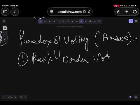 Arrow’s Possibility Theorem, Asymmetric Information- Lemon/Plum Car Mkt. Signalling, Screening