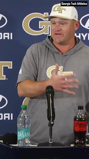 "Slice me open and see what colors I bleed." - Georgia Tech Head Coach Brent Key on being linked to other jobs #georgiatech #collegefootball #cfb | The Next Round