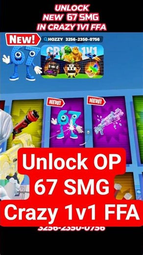 67 WEAPON IN CRAZY 1V1 FFA All Guns & Rides FORTNITE MAP #shorts #fortnitecreative #fortnite