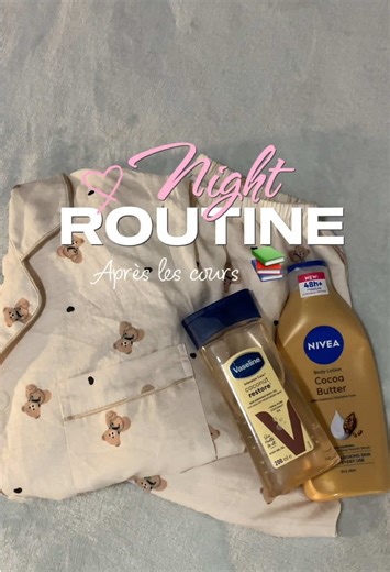 Routine nocturne relaxante après les cours