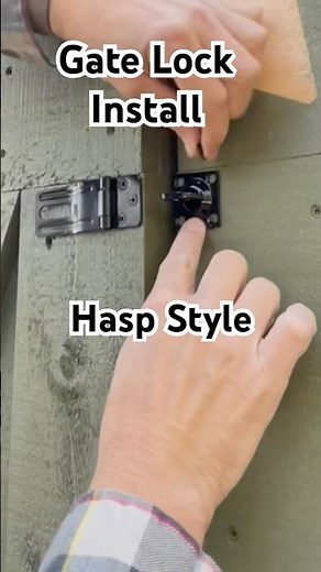 Gate lock install DIY Hasp style hinged