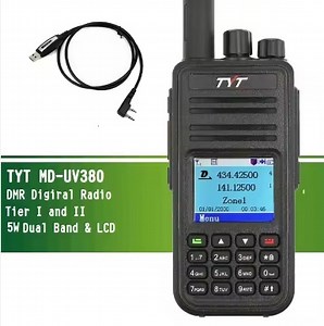 [Hot Item] Talky MD-UV380 Handheld UHF Digital Radio 128 Channels Convenient Cable FM Digital Radio with FM Function