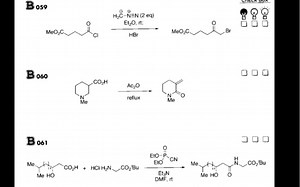 福山机理B059-B061 酰氯和重氮甲烷的反应、1-甲基哌啶-3-羧酸的重排、酸胺缩合剂DECP