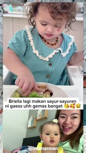 Masyaallah Briella is very smart, always healthy, good child #gabriel #briella #kimberly #baba