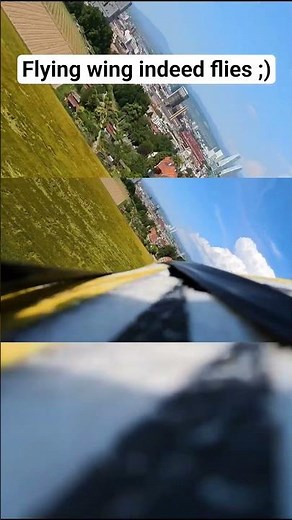 flying the flying wing with 30km/h windspeed #rc #flyingwing