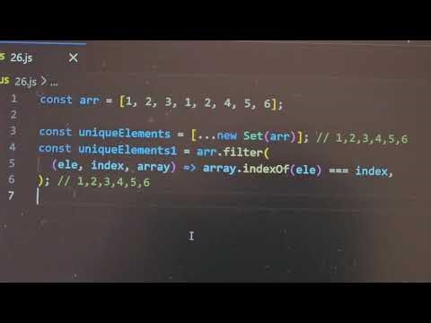 JavaScript Array Interview Question - Remove Duplicates