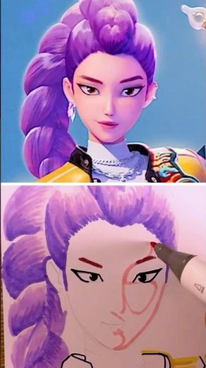 Cómo dibujar a Rumí de las Guerreras k-Pop #rumi #cunsart #drawing #kpopdemonhunters
