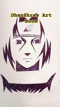 How To Draw Itachi Uchiha 🖤 Black Pen Anime Sketch | by Dhanshree Art Room