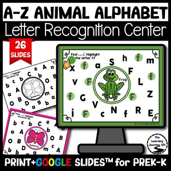 Alphabet Letter Recognition Google Slides™ | Digital & Printable ABC Center