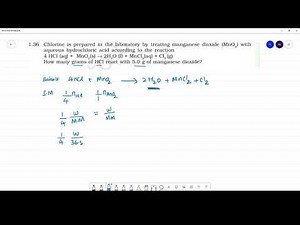 Chlorine is prepared in the laboratory by treating manganese dioxide (MnO2\n) with\naqueous hydrochlor