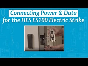 Connecting Power & Data Cables for the HES ES100 Electric Strike