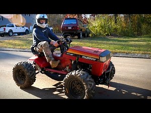 4x4 2 Stroke Riding MOWER Gets 10x Better! Sounds like an F1 car