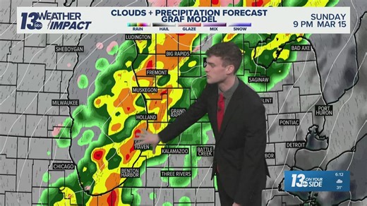13 ON YOUR SIDE Forecast: Strong thunderstorms possible tonight, accumulating snow to follow