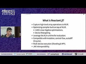 Reactant.jl - Optimize Julia Functions for High Performance on CPU, GPU, TPU | Berg | Paris 2025