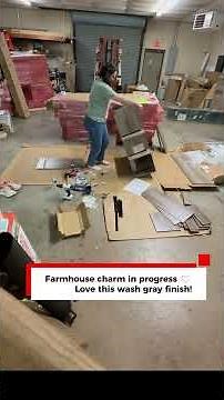 Homfa Farmhouse Sideboard Assembly in 1 Minute | Kitchen Buffet Cabinet Setup #furnitureassembly