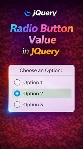 Radio Button Value in jQuery | Get Selected Option Easily #coding #shorts