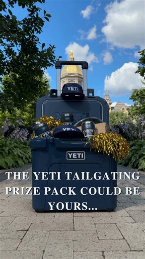 18K views · 451 reactions | Rolling into tailgate season in style!  We're giving away this YETI Tailgating Prize Pack, complete with all the gear you need to make your pregame party great. Ready to win it all? Submit your entry for Tailgate of the Week ➡️ https://go.nd.edu/c41445 | Notre Dame Alumni Association | Facebook