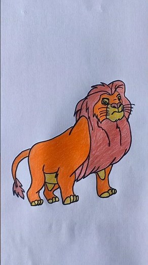 How to draw Mufasa from Lion King #mufasa #drawing #shorts