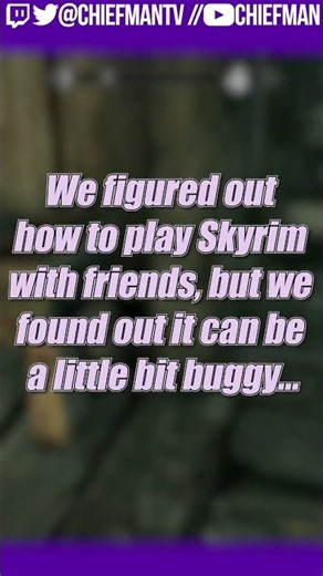 Skyrim with friends can be a bit buggy... #skyrim #skyrimtogether