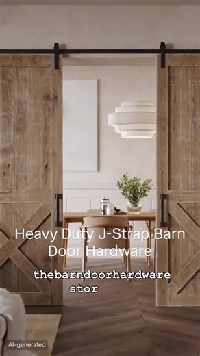 Farmhouse DIY & Barn Doors on Instagram: "Our heavy duty J-Strap Barn Door Hardware can handle doors up to 400lbs. And the wheel is the same color as the hardware. Available in 17 finishes! #barndoorhardware #interiordesign #homerenovation #barndoor #doorhardware"