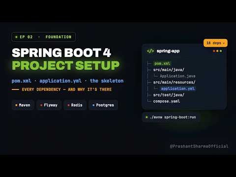 Spring Boot 4 Project Setup: Every Dependency Explained — Instagram Auth #2