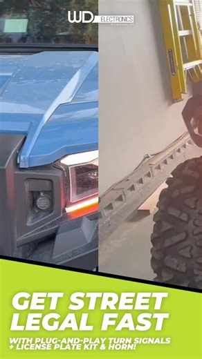 Being street legal was a must for me, so when I found out that WD’s turn signal kit satisfies legal lighting requirements, I was sold. 🚦 No more worries about getting pulled over or dealing with fines. Plus, I was honestly dreading installing turn signals on my UTV, but the WD Electronics kit was a game changer. ⚡️ It’s 100% plug-and-play—no wires to mess with or complicated setups. I literally just plugged it in and it worked—super simple. 🔌✨ If you’re not a mechanic, don’t worry. It’s one of
