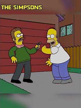 Flanders accidentally kills Homer while trying to save the world #thesimpsons#cartoon
