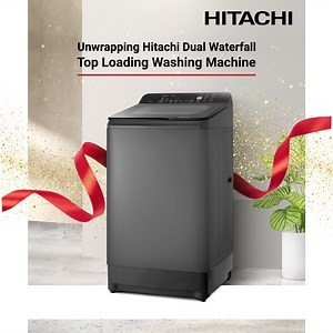 New Year, New Resolutions, A New Machine! The Hitachi Dual Waterfall Top Loading Washing Machine enhances efficiency and washing convenience, becoming your trusted laundry partner for household tasks in 2024! #Hitachi #HomeAppliances #HitachiHomeAppliances #WashingMachine | Hitachi Home Appliances